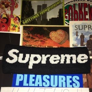Supreme New Era Big Logo Headband (2018) Black